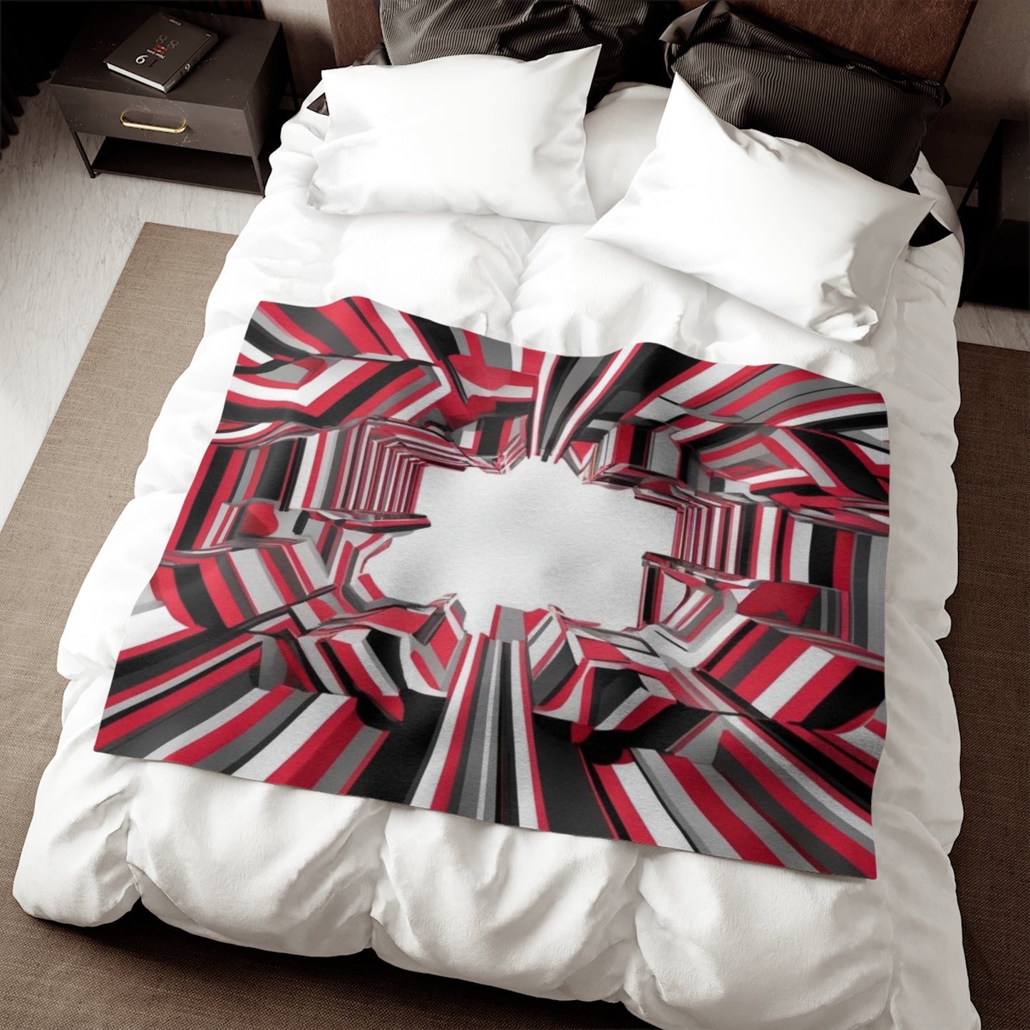 Optical Illusion Sweatshirt Blanket