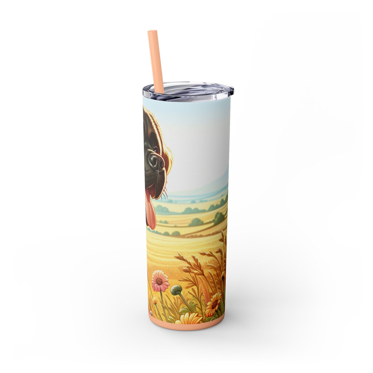 Spanish Mastiff Skinny Tumbler with Straw, 20oz