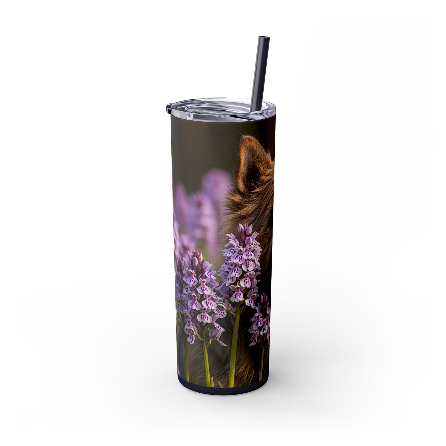 Cairn Terrier Skinny Tumbler with Straw, 20oz