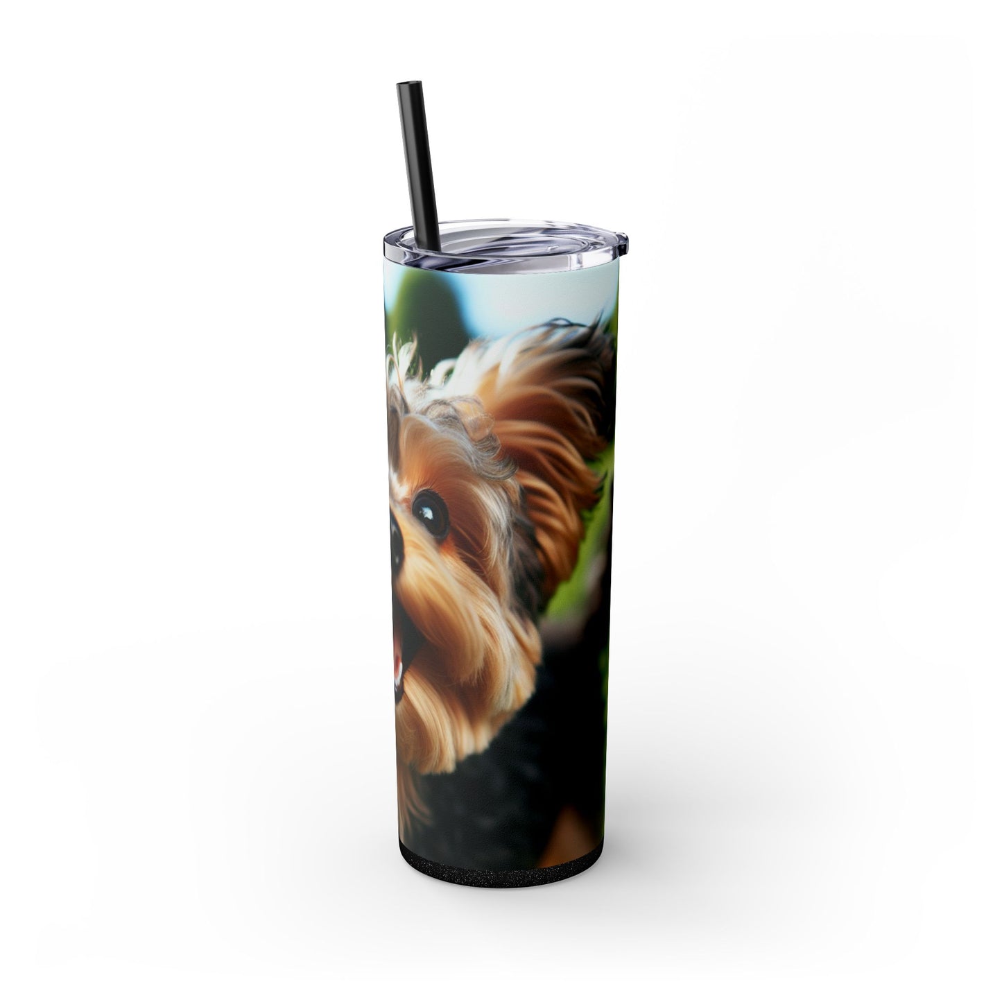 Yorkiepoo Tumbler with Straw, 20oz