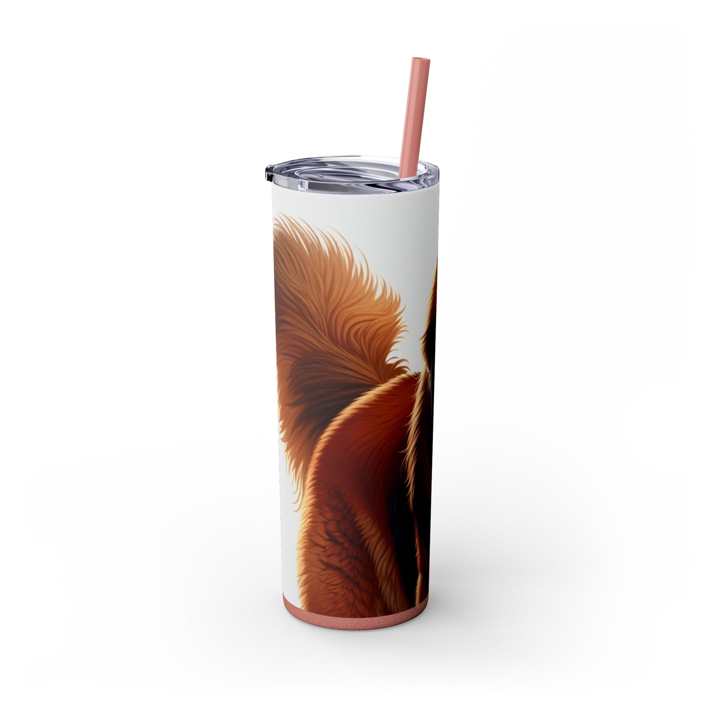 Tibetan Mastiff Skinny Tumbler with Straw, 20oz