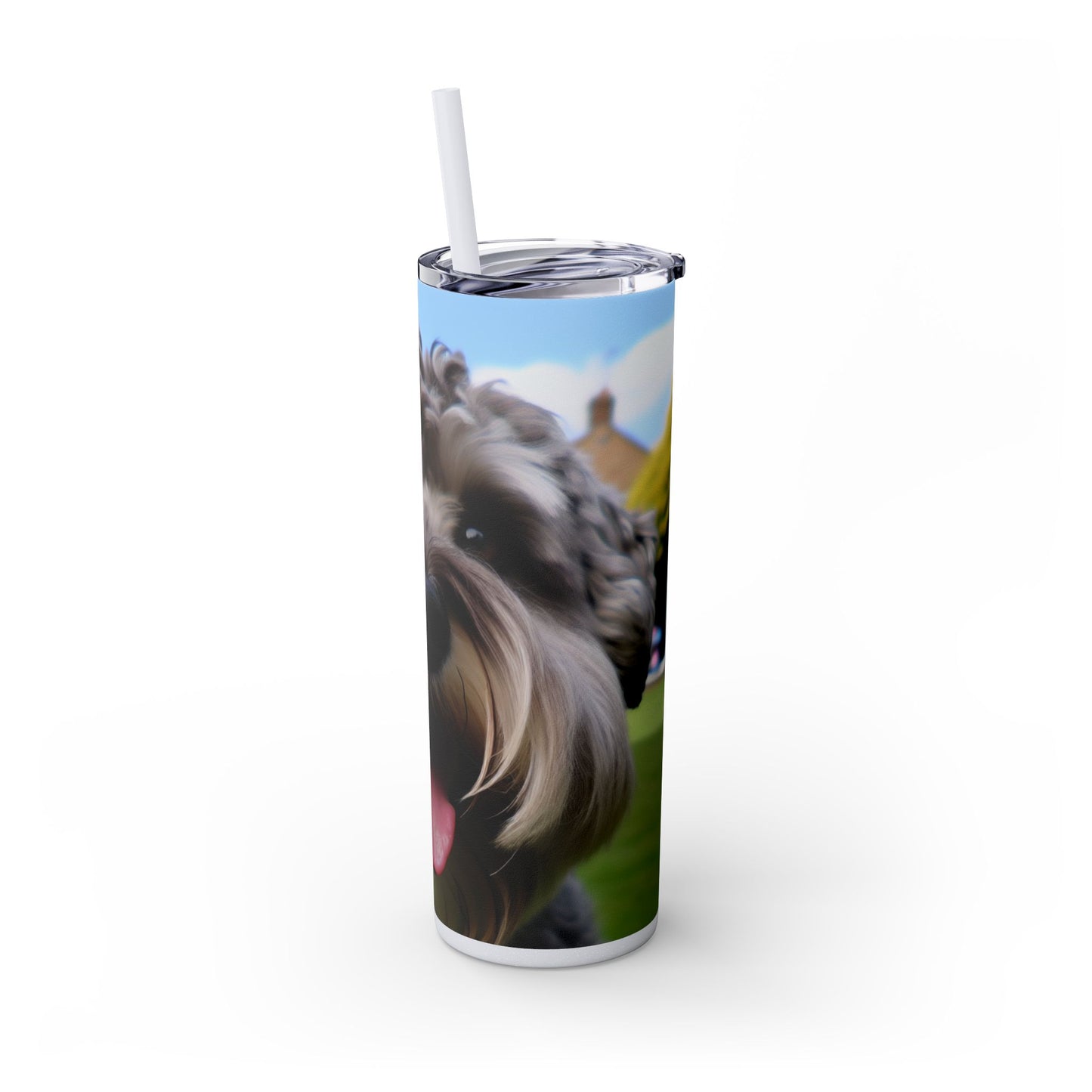 Schnoodle Skinny Tumbler with Straw, 20oz