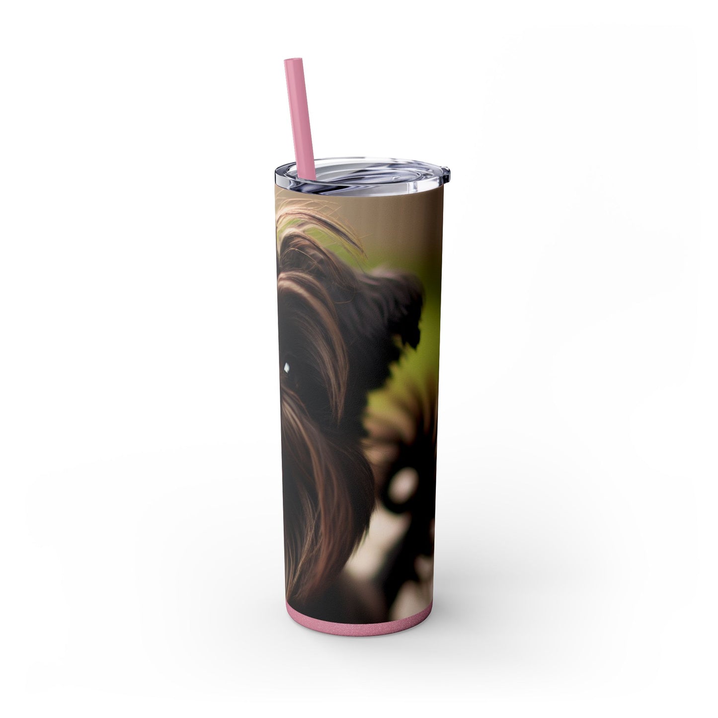 Affenpinscher Skinny Tumbler with Straw, 20oz