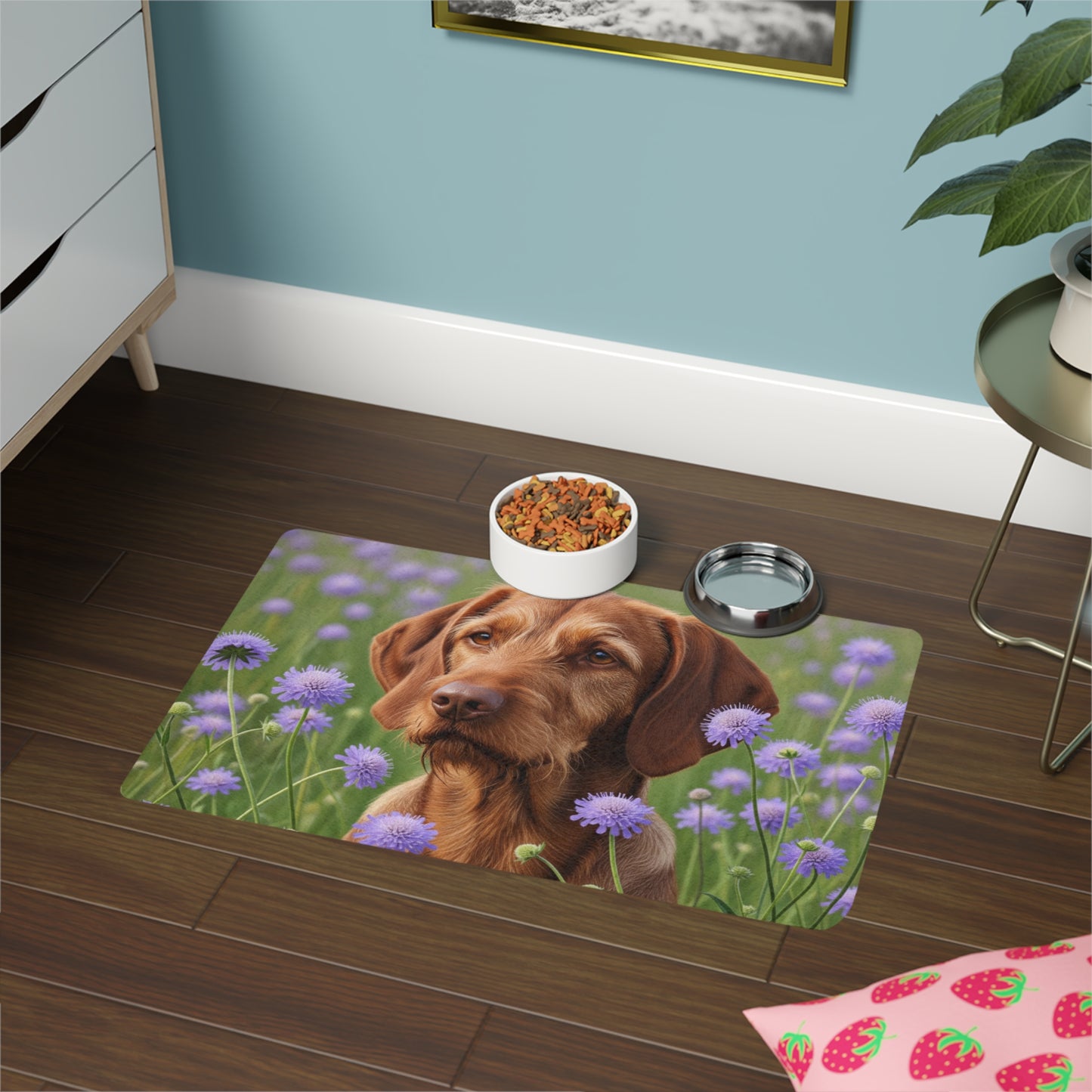 Pet Food Mat (12x18) - Hungarian Wirehaired Vizsla