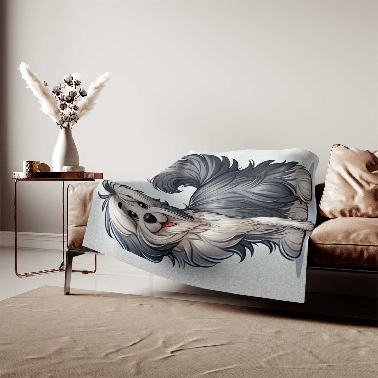 Old English Sheepdog Sweatshirt Blanket