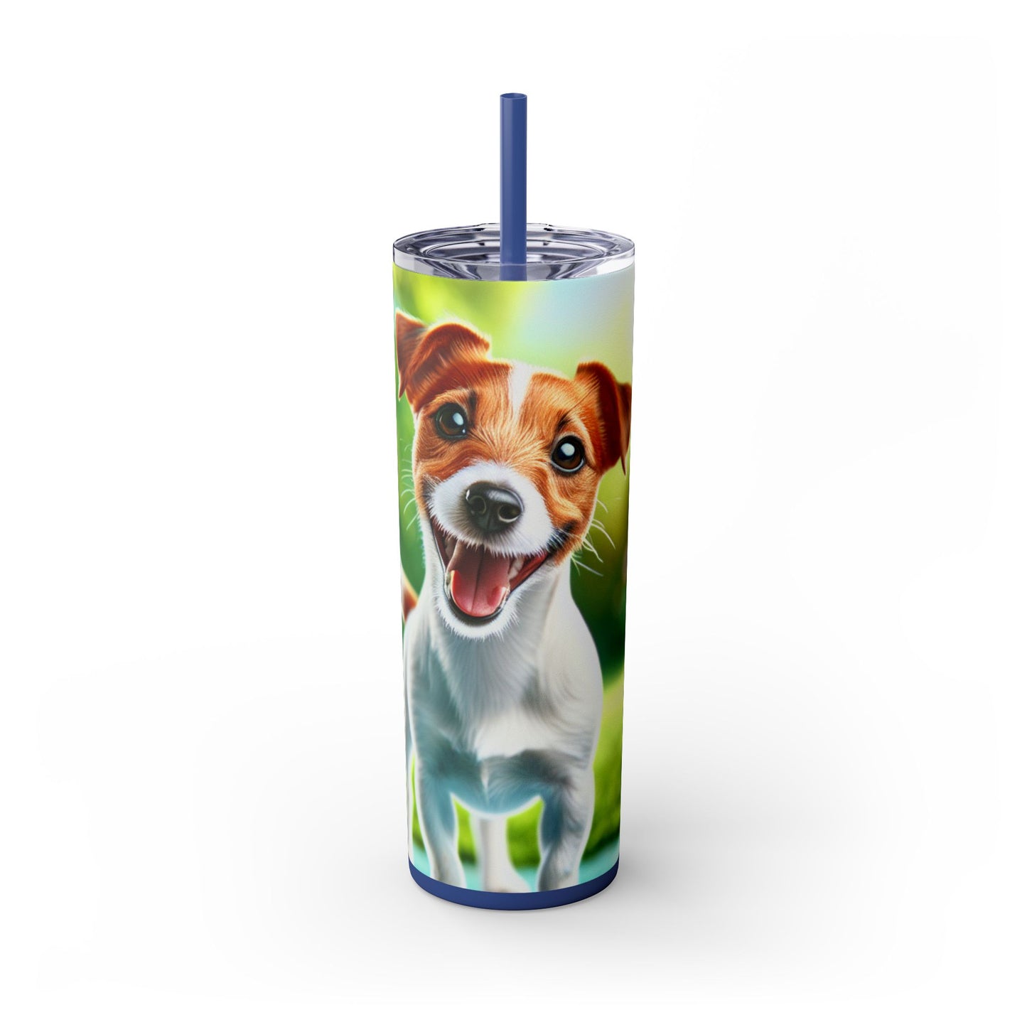 Jack Russell Terrier Tumbler with Straw, 20oz