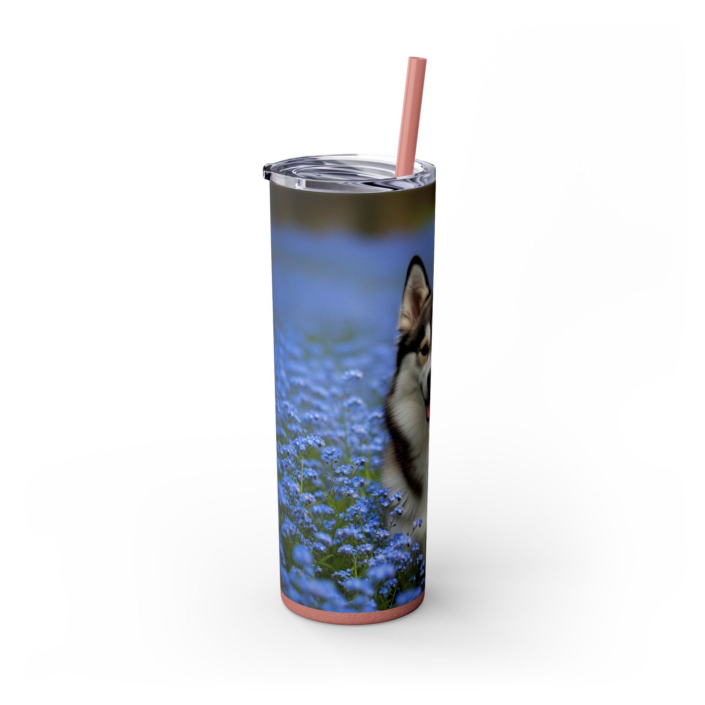 Alaskan Klee Kai Skinny Tumbler with Straw, 20oz