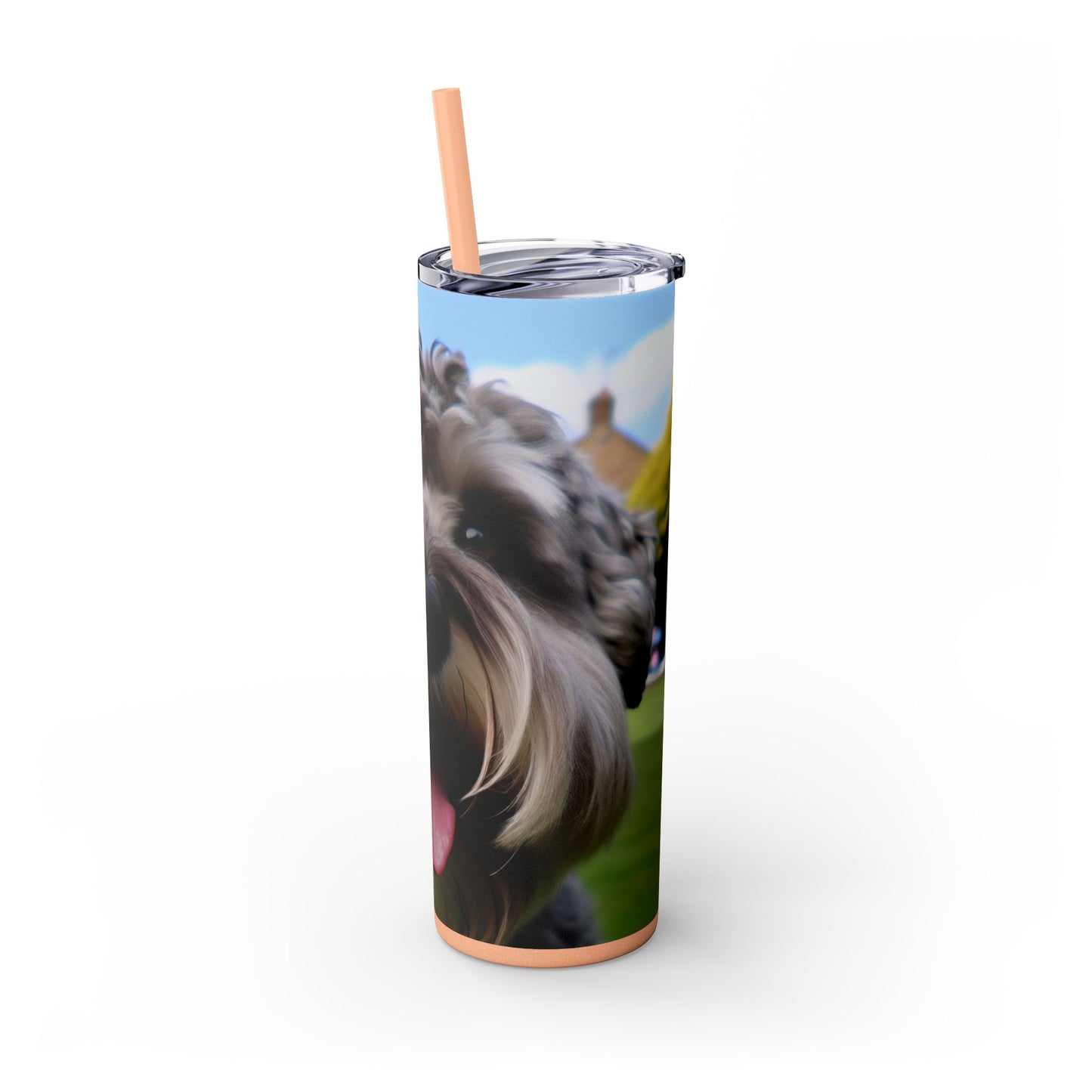 Schnoodle Skinny Tumbler with Straw, 20oz