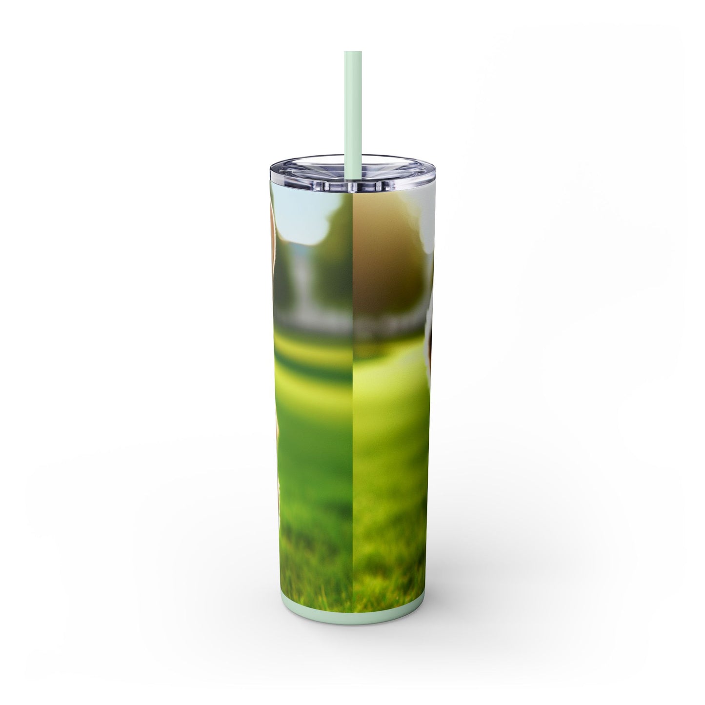 Welsh Corgi Pembroke Skinny Tumbler with Straw, 20oz
