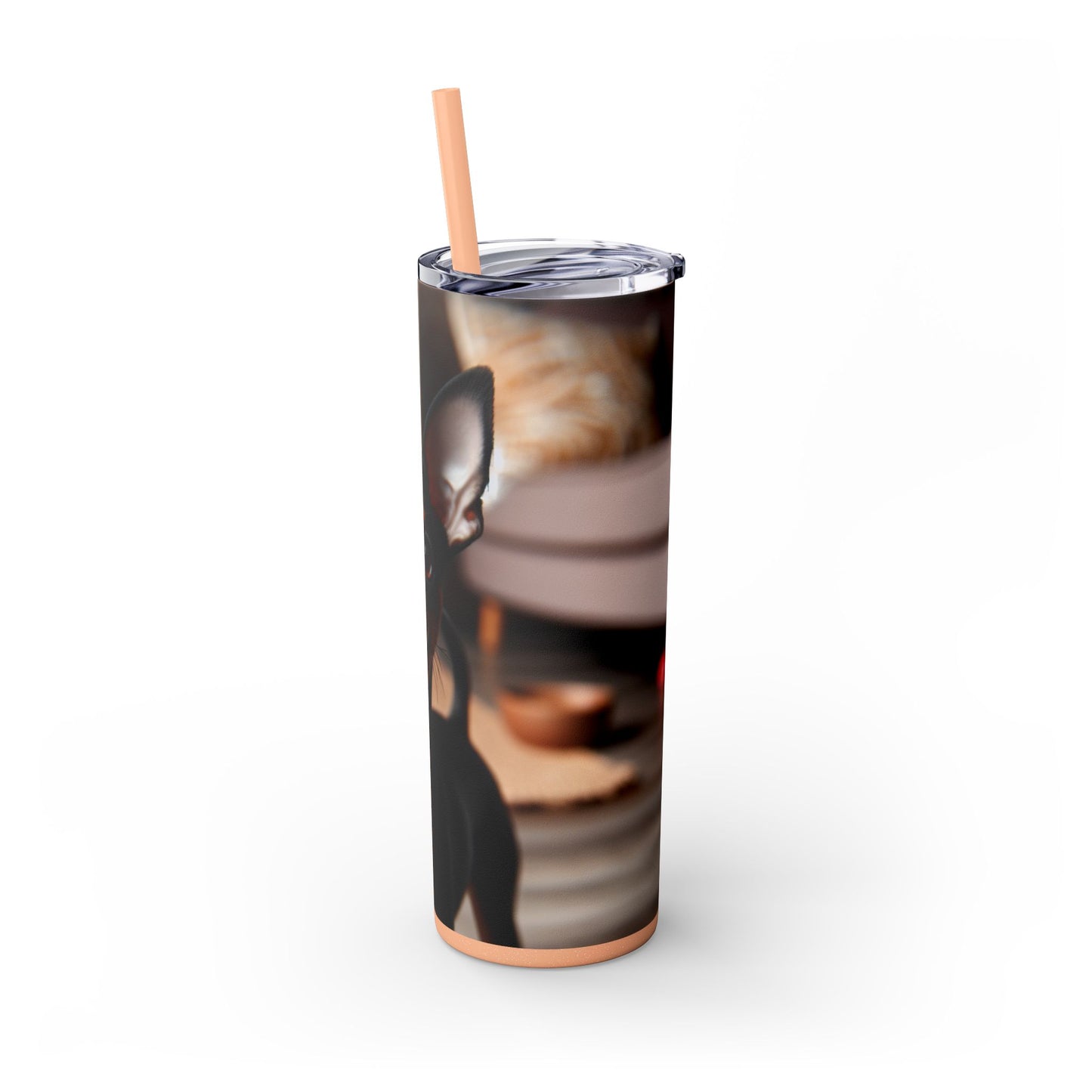 English Toy Terrier Tumbler with Straw, 20oz