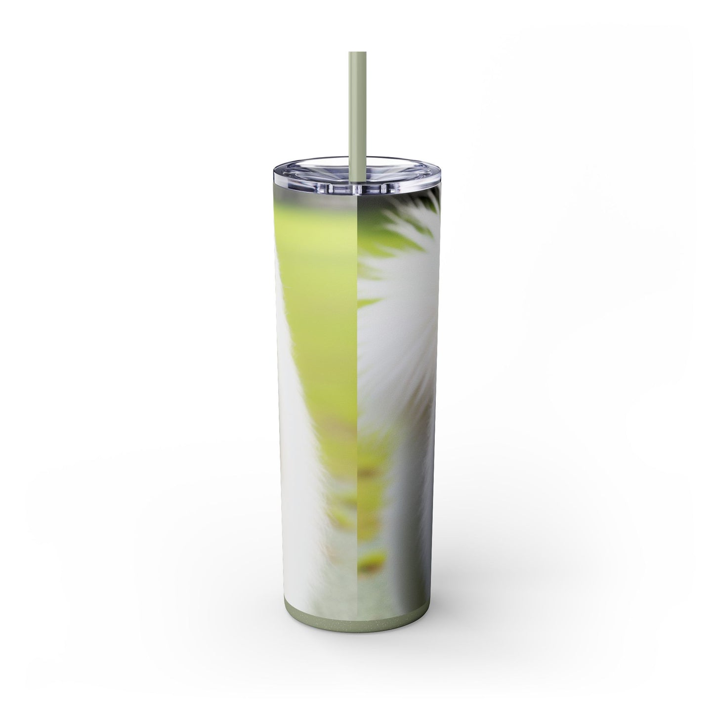 Samoyed Skinny Tumbler with Straw, 20oz