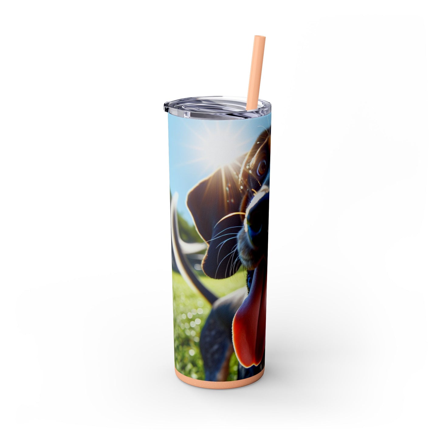 Bluetick Coonhound Tumbler with Straw, 20oz