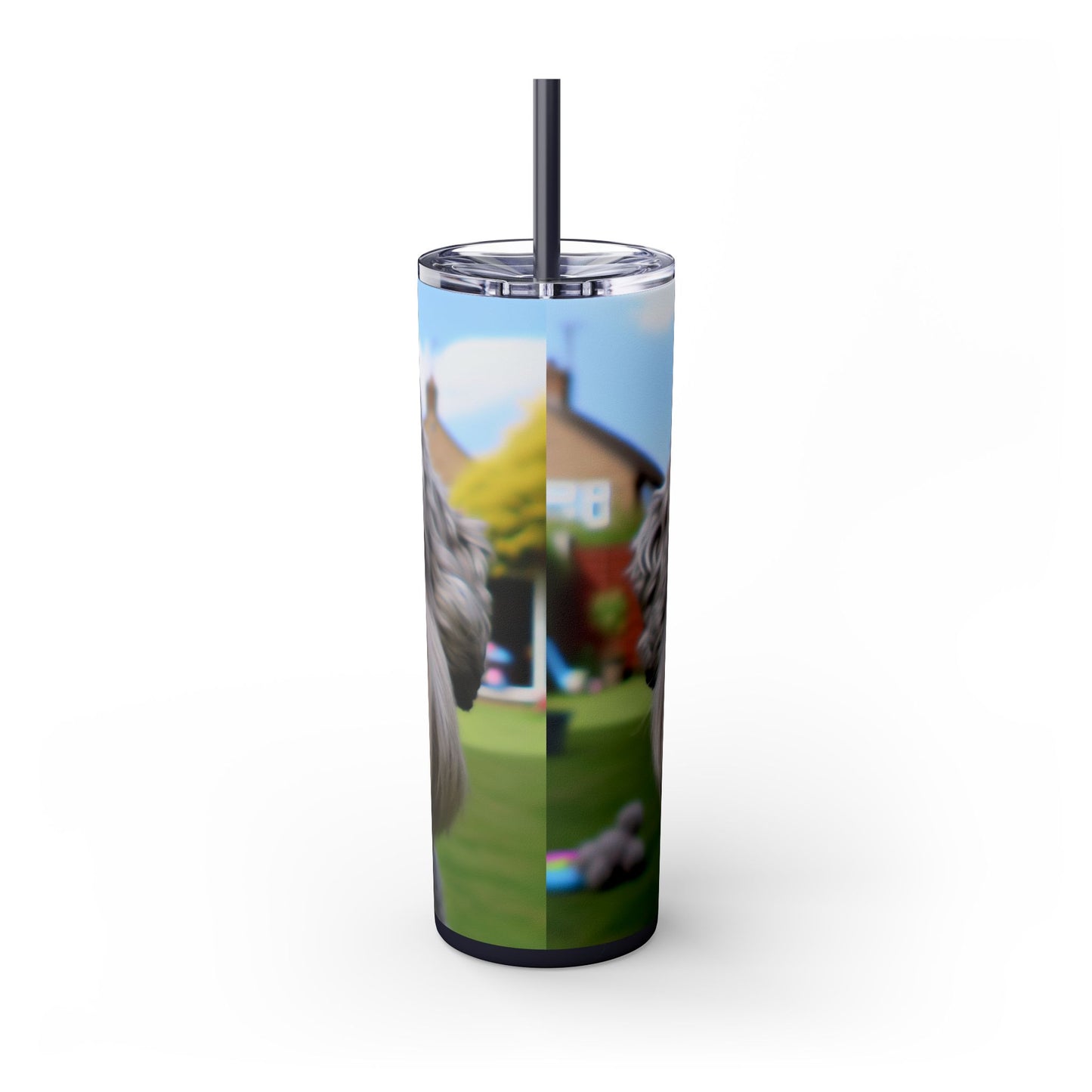 Schnoodle Skinny Tumbler with Straw, 20oz