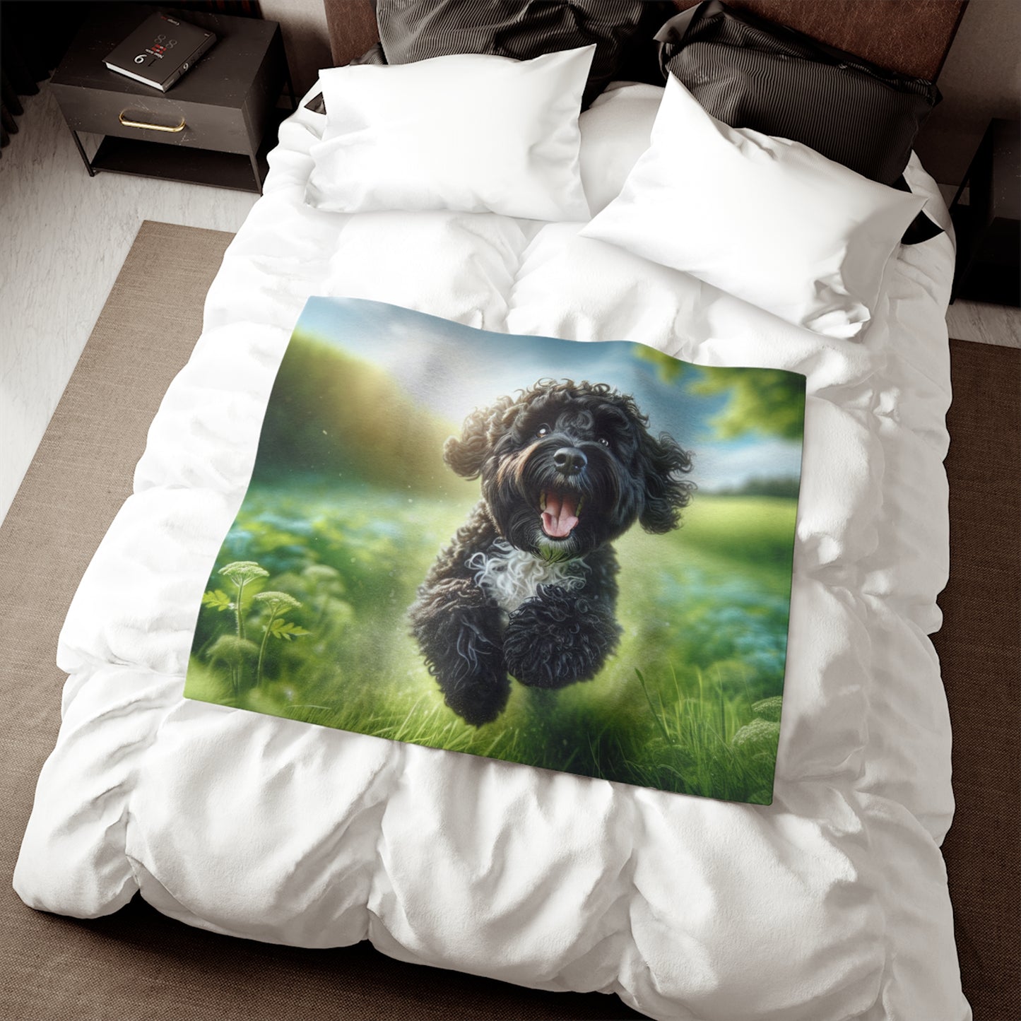 Portuguese Water Dog Sweatshirt Blanket