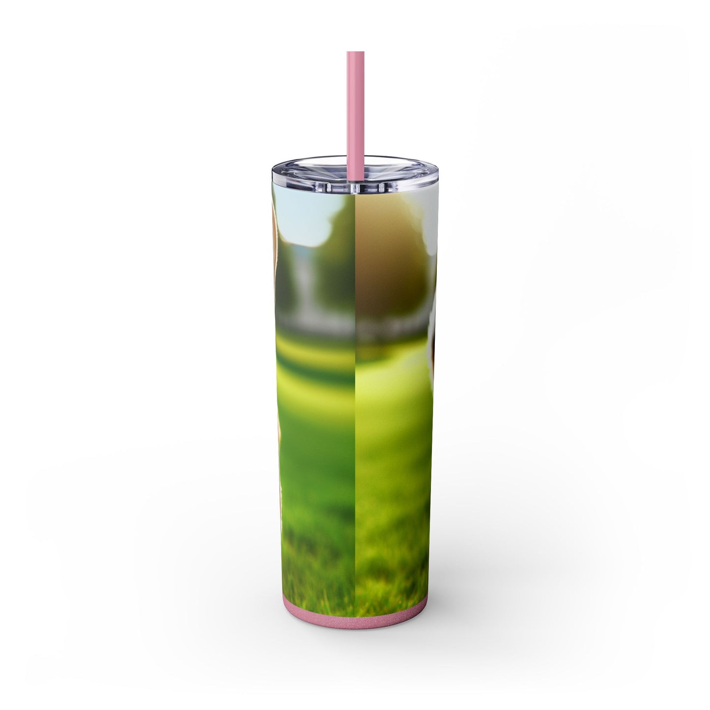 Welsh Corgi Pembroke Skinny Tumbler with Straw, 20oz