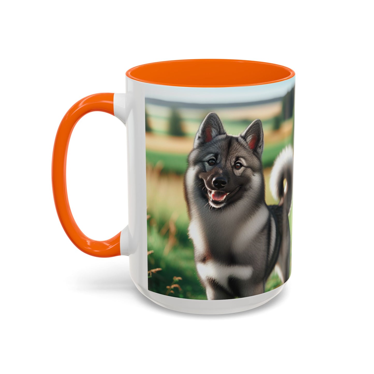 Norwegian Elkhound Accent Coffee Mug - Perfect Gift for Dog Lovers