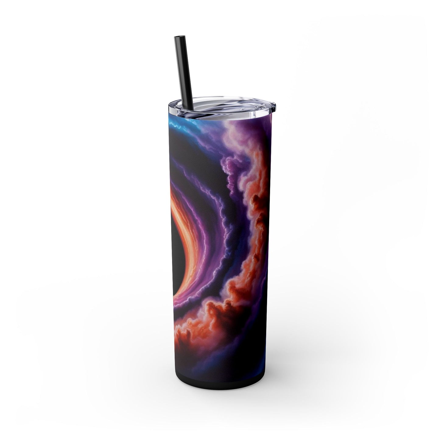 Optical Illusion Skinny Tumbler with Straw, 20oz