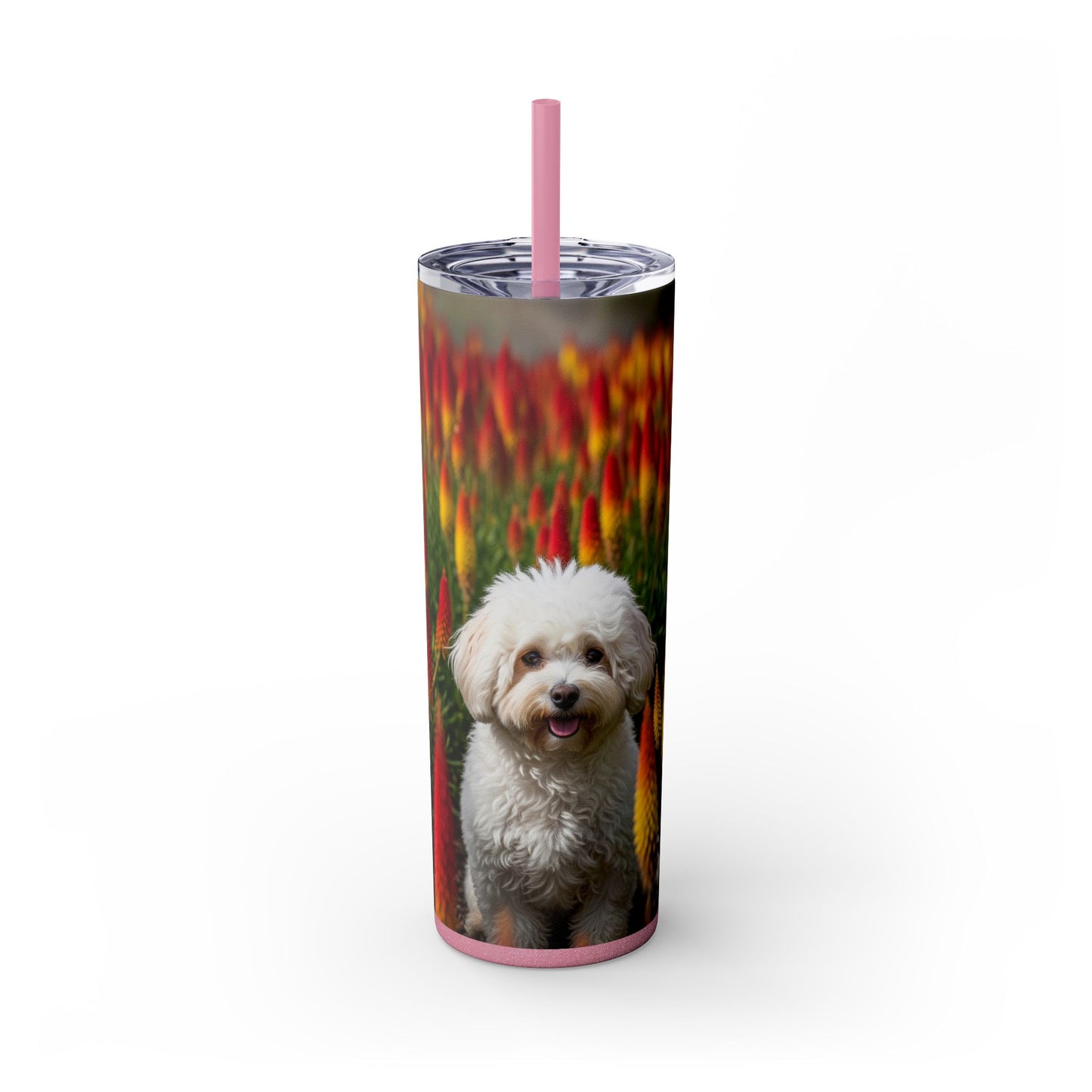Bichonpoo Tumbler with Straw, 20oz