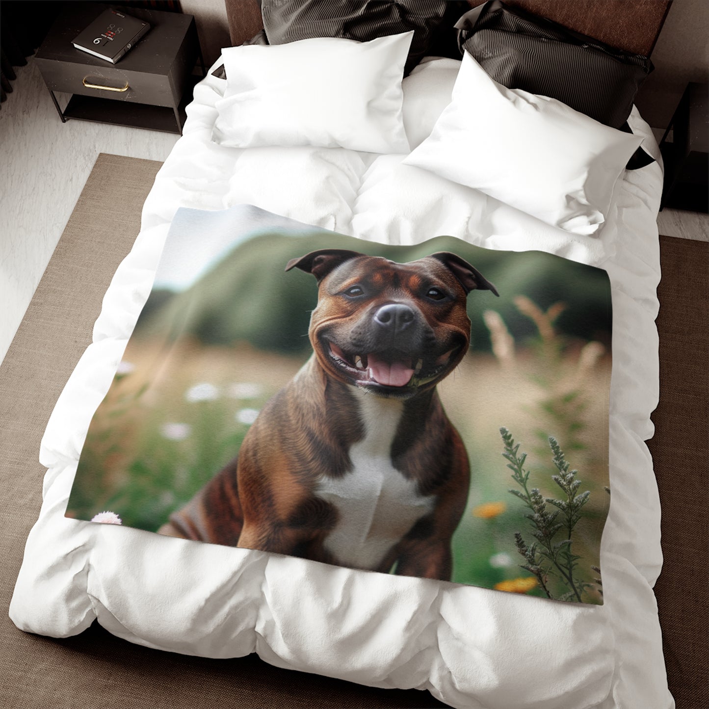 Staffordshire Bull Terrier Sweatshirt Blanket