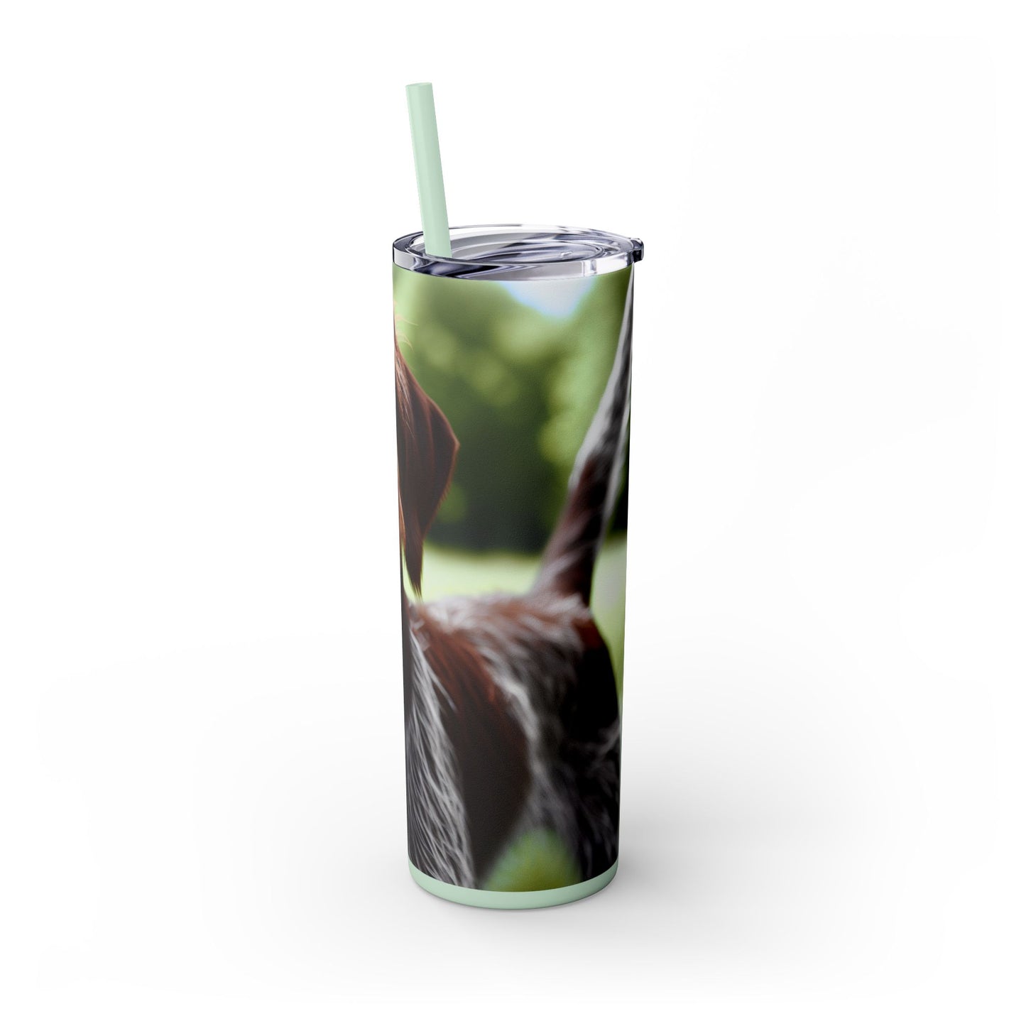 Wirehaired Slovakian Pointer Skinny Tumbler with Straw, 20oz