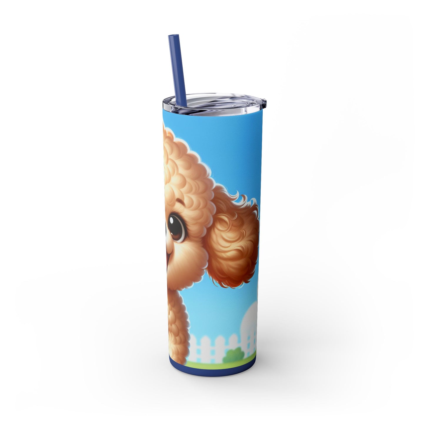 Miniature Poodle Tumbler with Straw, 20oz