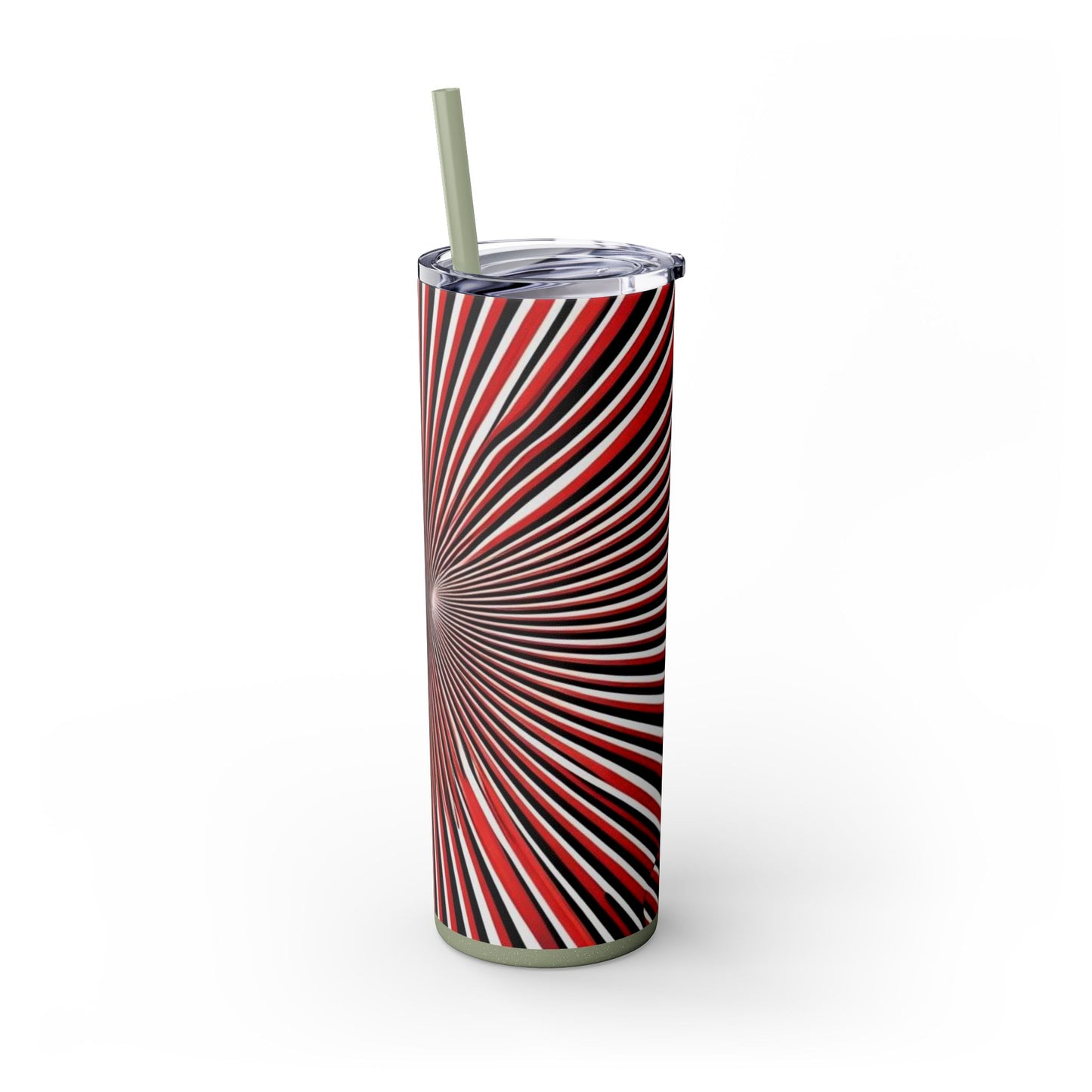 Optical Illusion Skinny Tumbler with Straw, 20oz