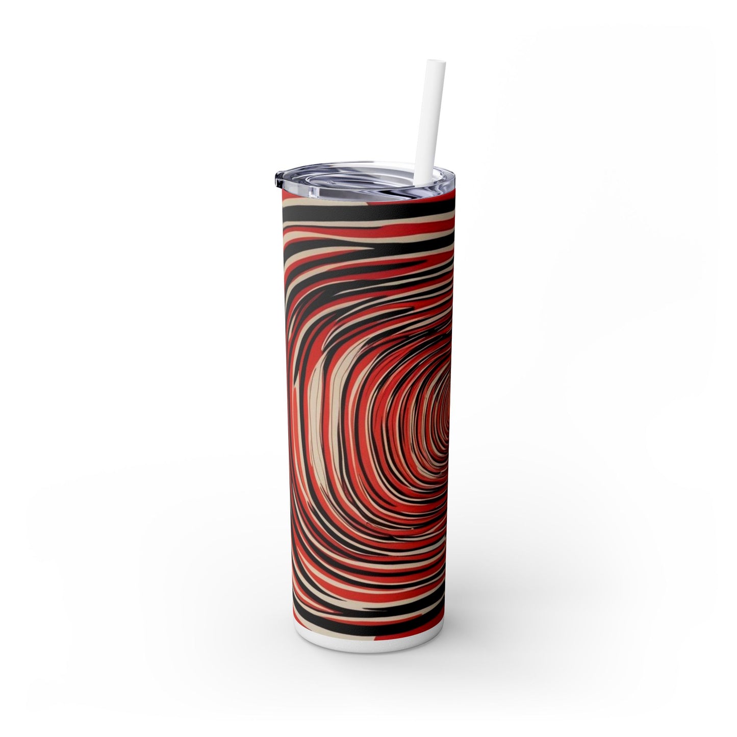 Optical Illusion Skinny Tumbler with Straw, 20oz