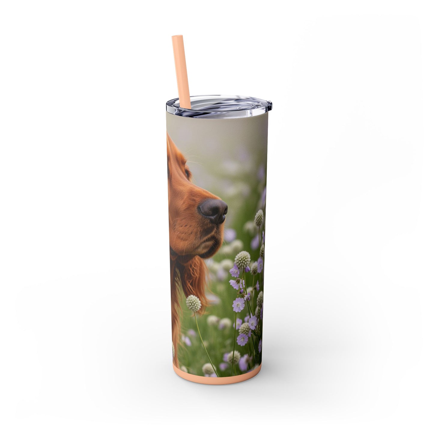Sussex Spaniel Skinny Tumbler with Straw, 20oz