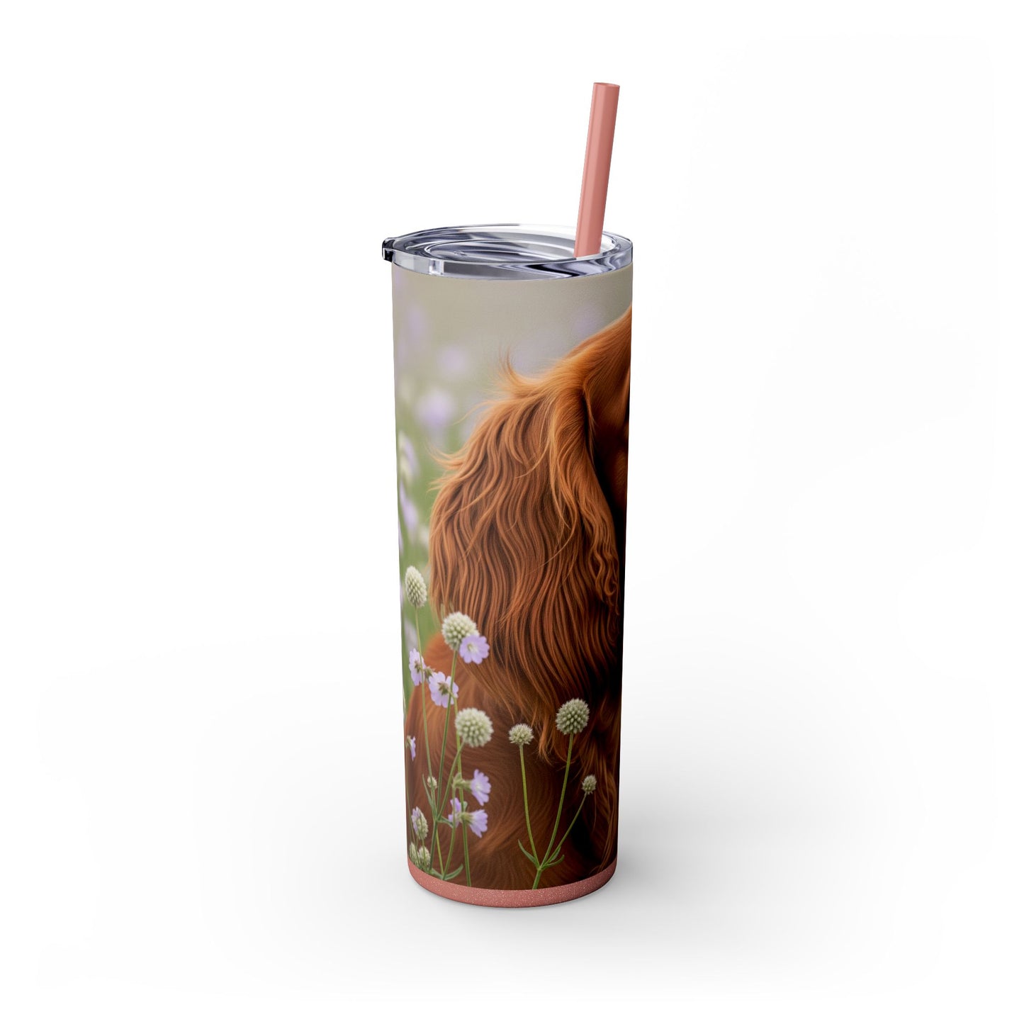 Sussex Spaniel Skinny Tumbler with Straw, 20oz