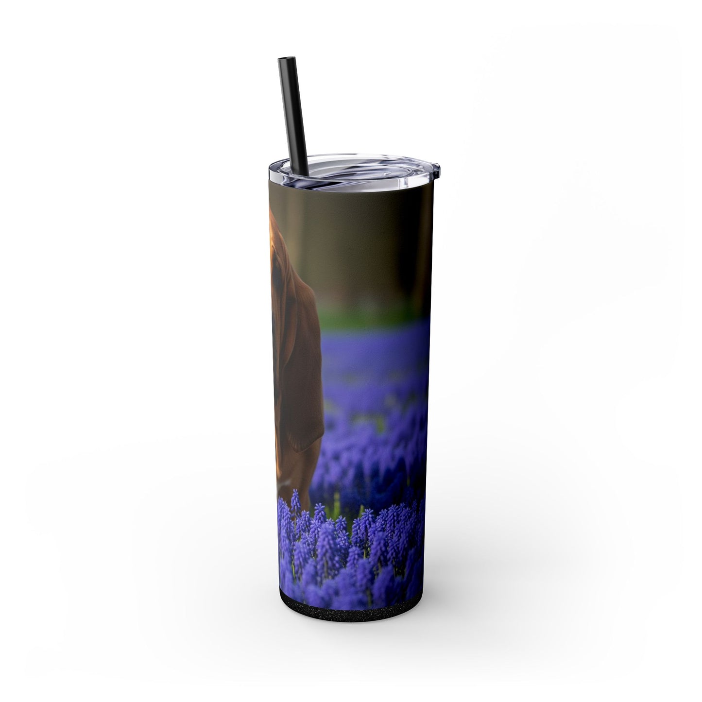 Bloodhound Skinny Tumbler with Straw, 20oz