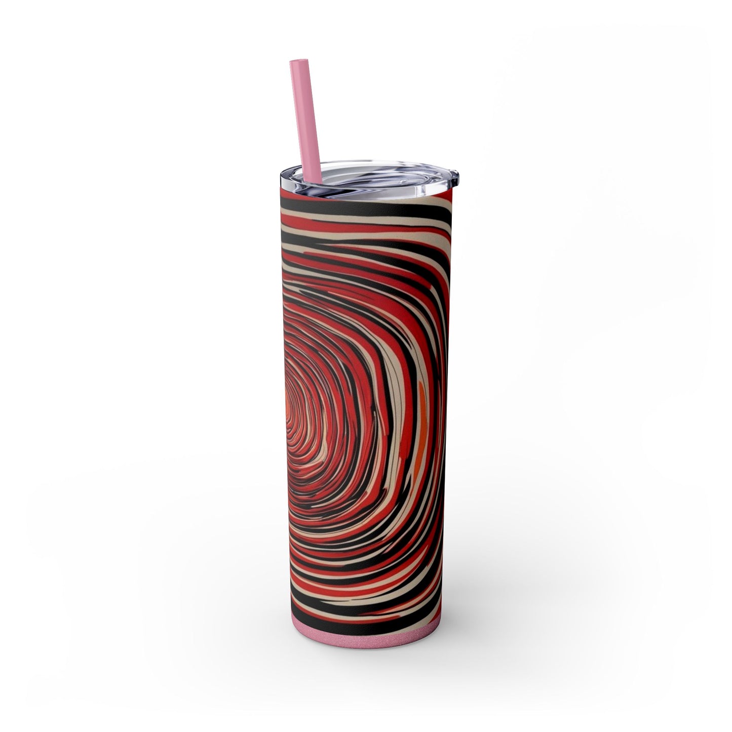 Optical Illusion Skinny Tumbler with Straw, 20oz