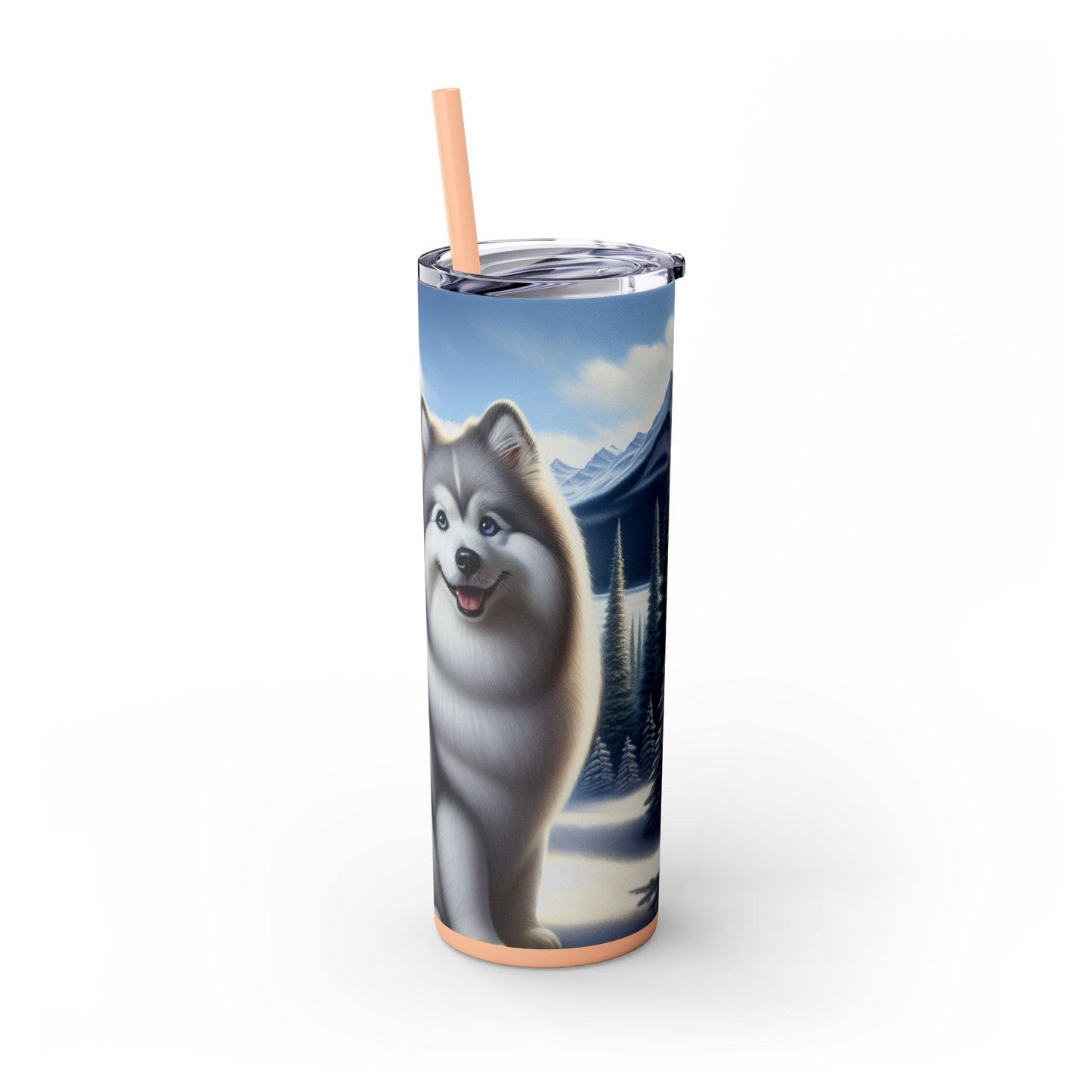 Canadian Eskimo Dog Tumbler with Straw, 20oz