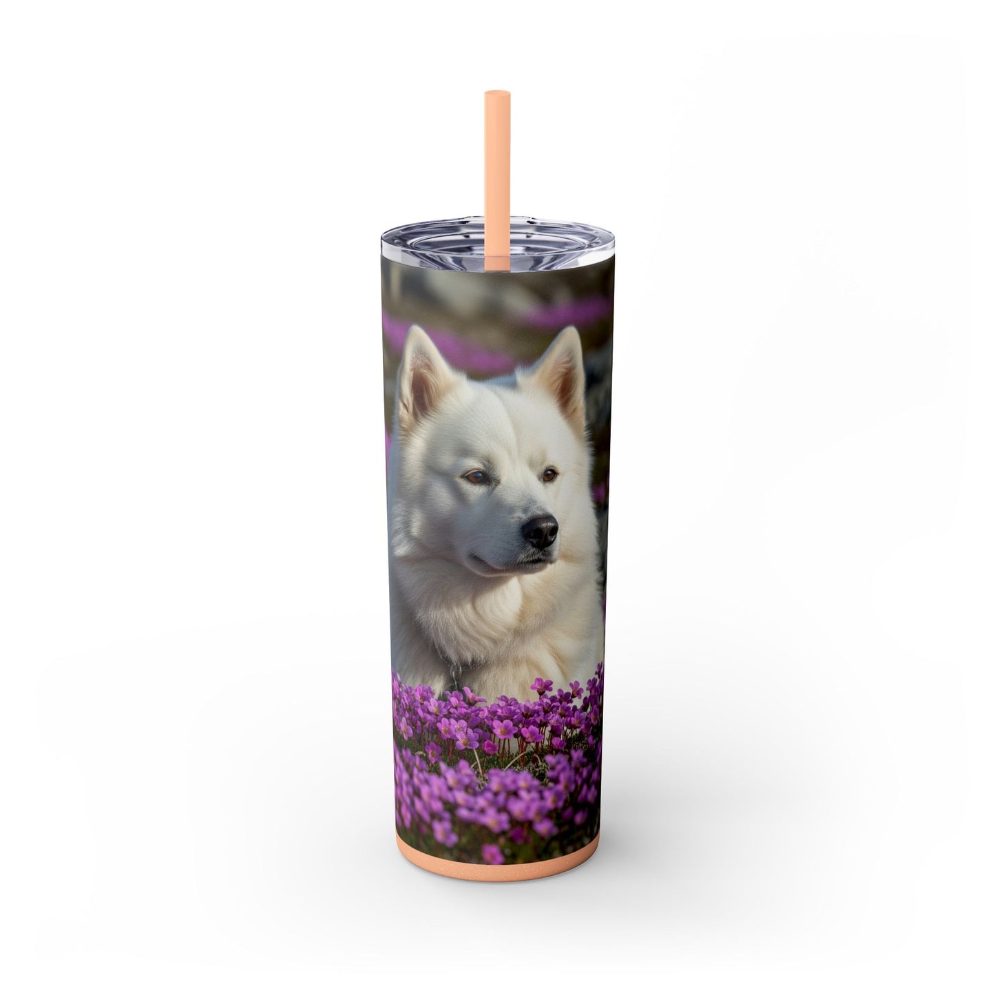 Canadian Eskimo Dog Tumbler with Straw, 20oz
