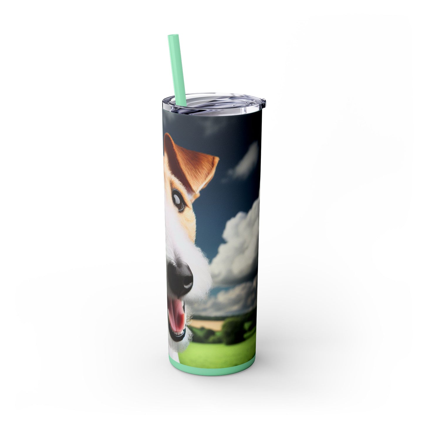 Smooth Fox Terrier Tumbler with Straw, 20oz