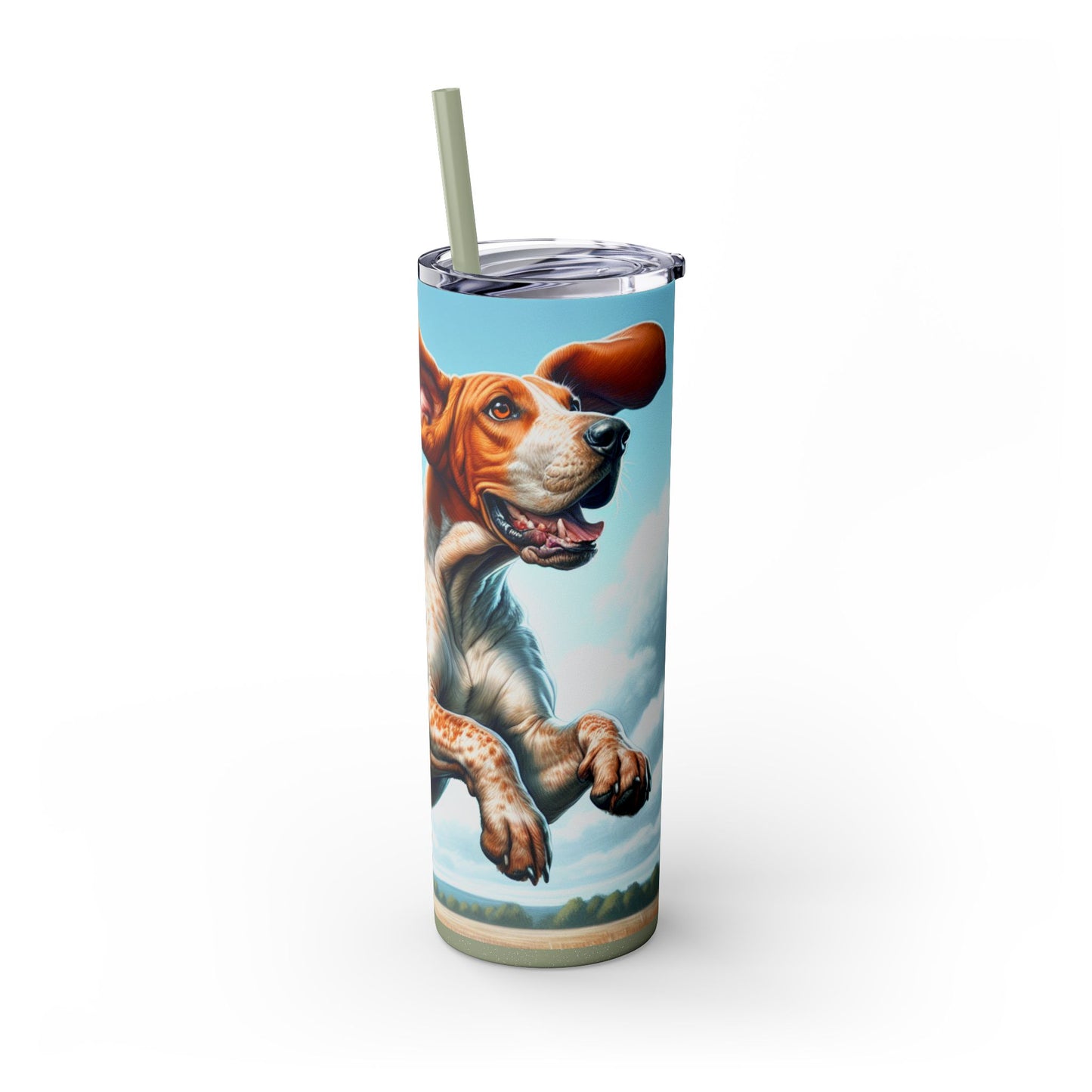 American English Coonhound Tumbler with Straw, 20oz