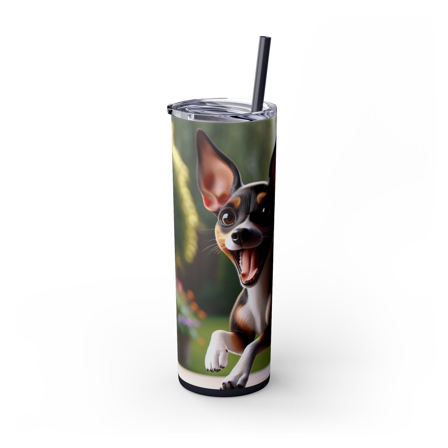 Rat Terrier Tumbler with Straw, 20oz