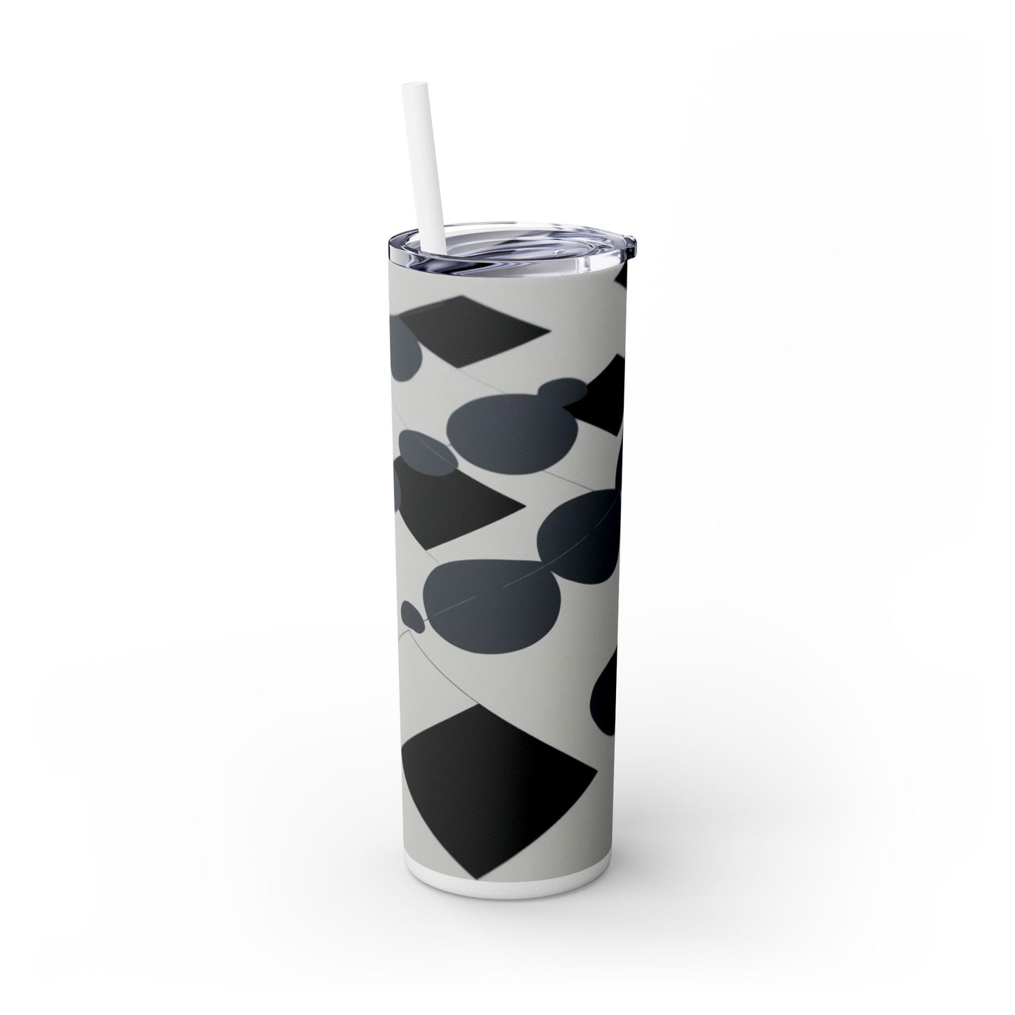 Optical Illusion Skinny Tumbler with Straw, 20oz