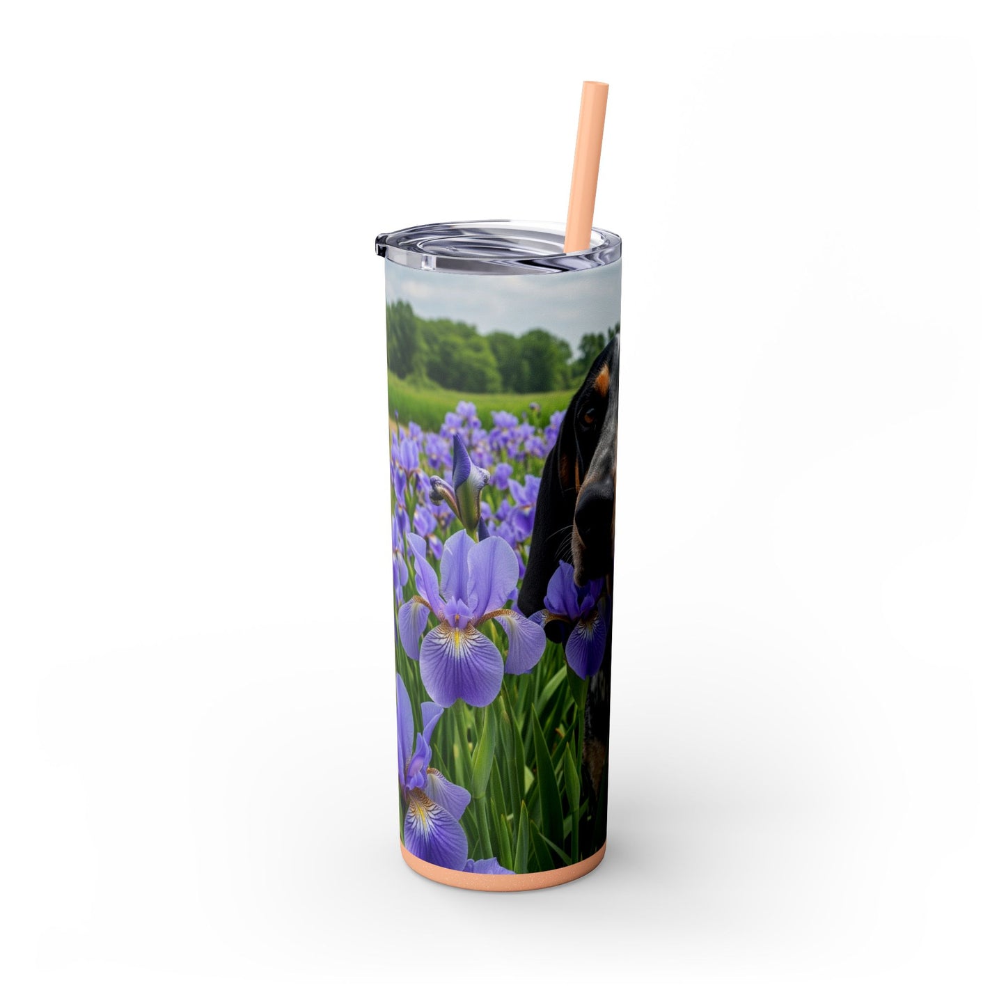 Bluetick Coonhound Tumbler with Straw, 20oz