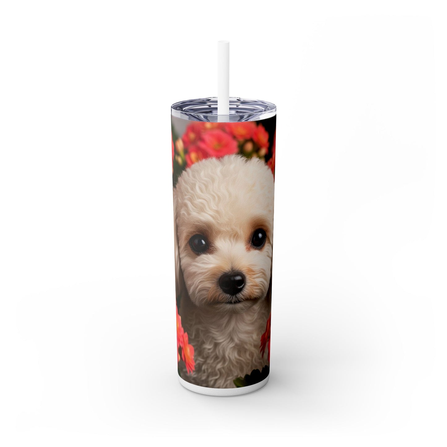Miniature Poodle Tumbler with Straw, 20oz