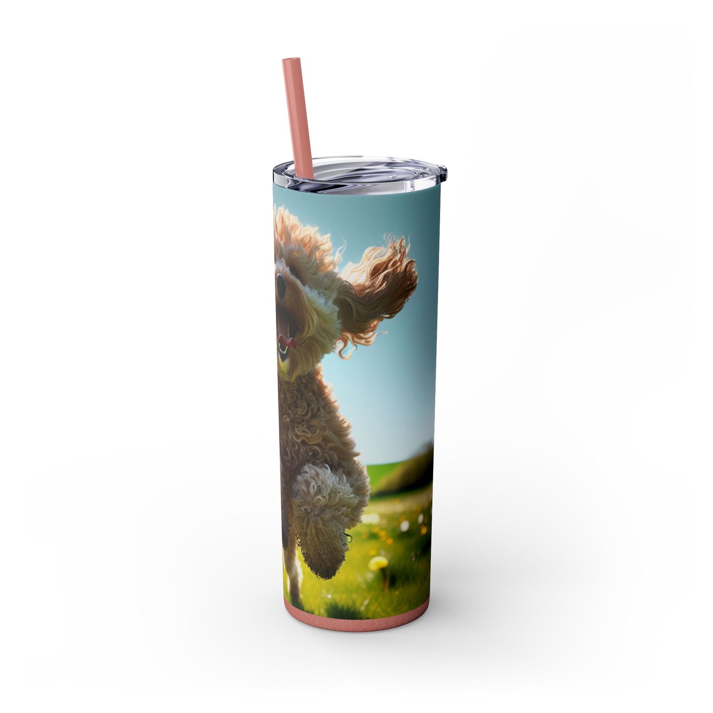 Spoodle Skinny Tumbler with Straw, 20oz