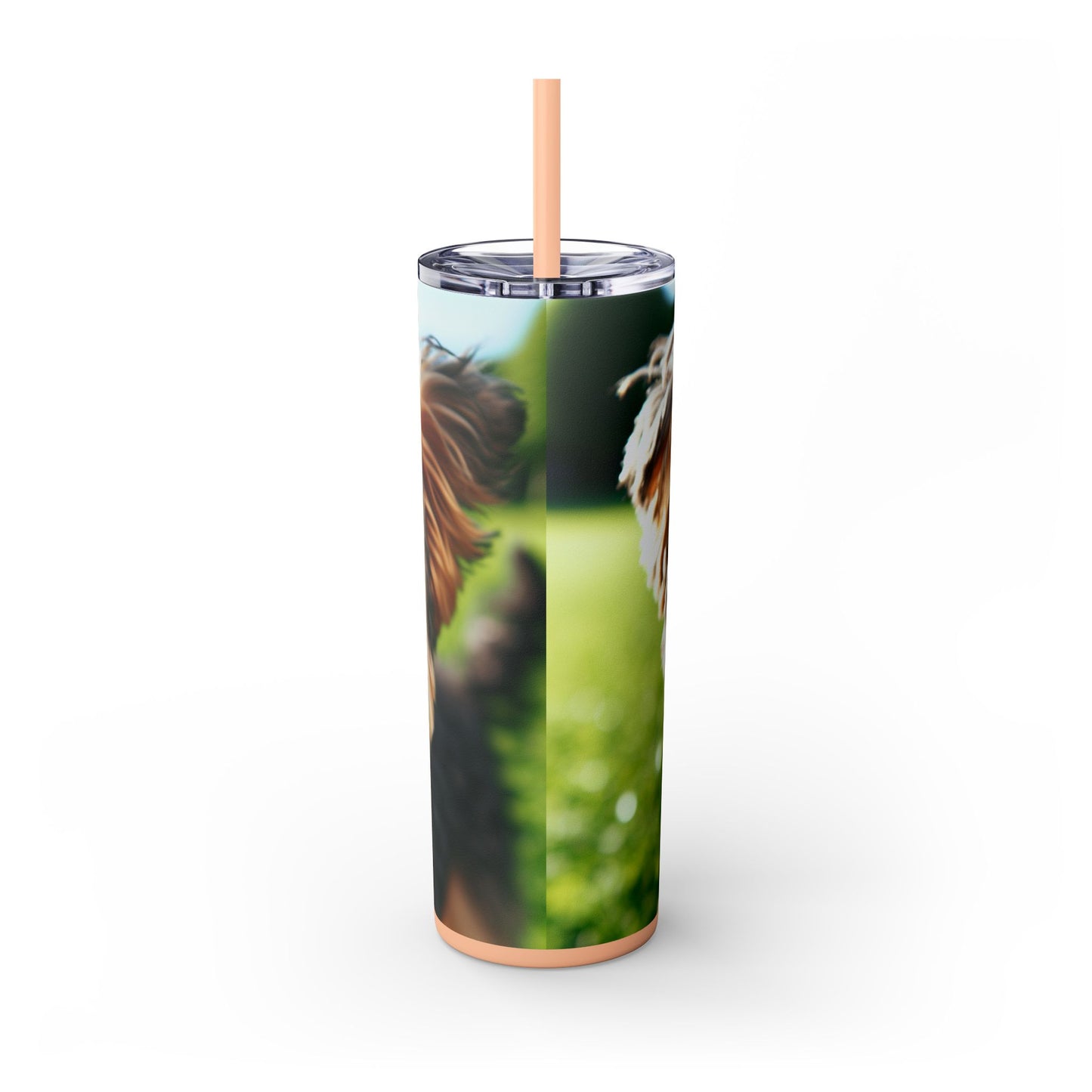Yorkiepoo Tumbler with Straw, 20oz