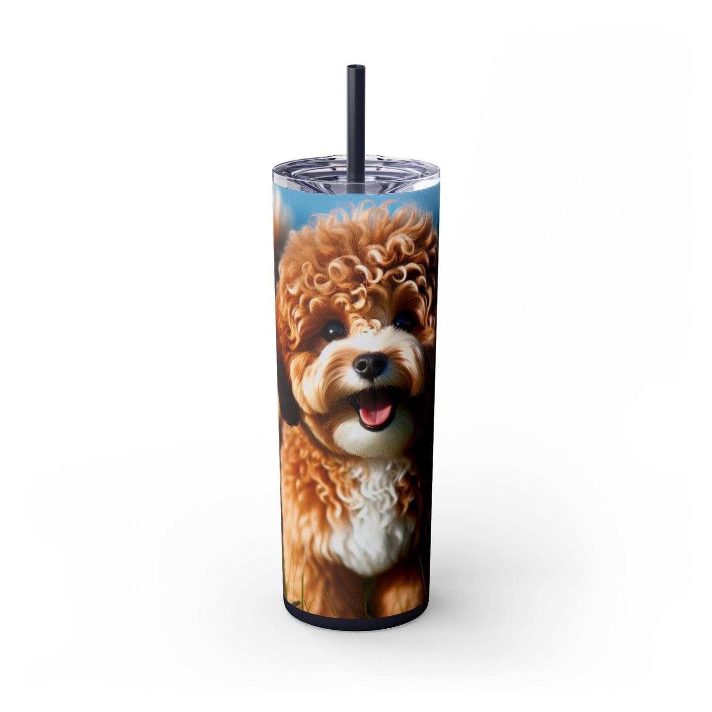 Russkaya Tsvetnaya Bolonka Tumbler with Straw, 20oz