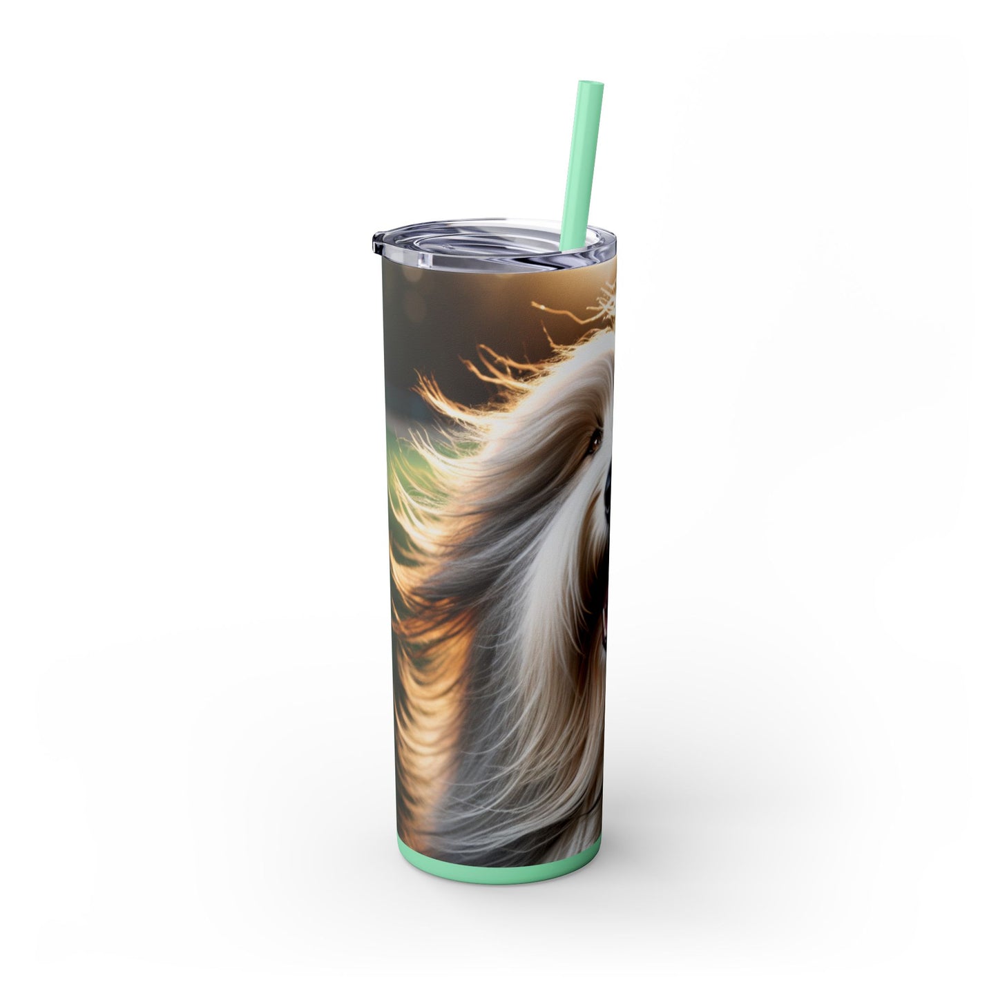 Bearded Collie Tumbler with Straw, 20oz