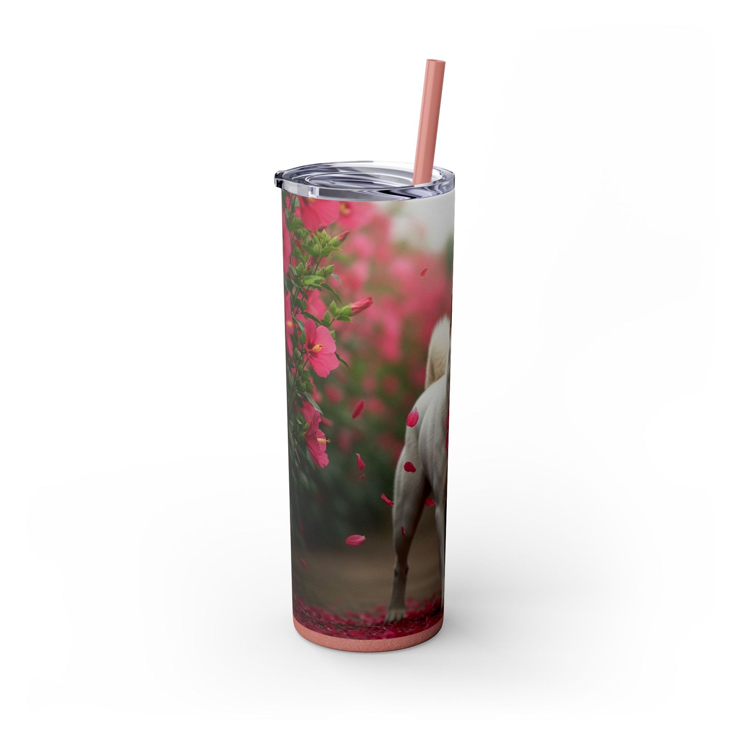 Korean Jindo Dog Tumbler with Straw, 20oz
