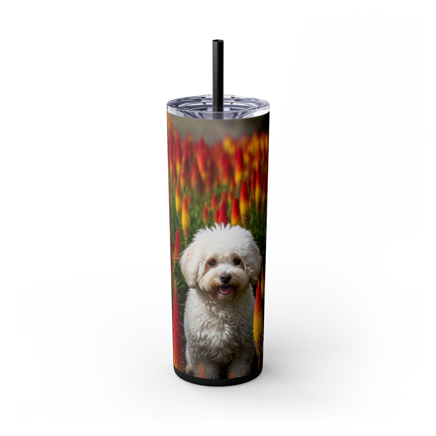 Bichonpoo Tumbler with Straw, 20oz