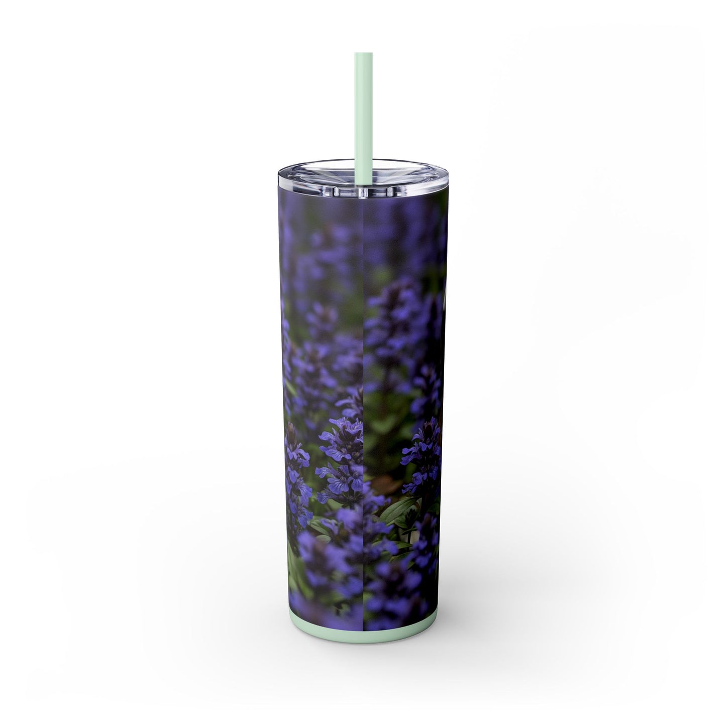 Miniature Bull Terrier Skinny Tumbler with Straw, 20oz