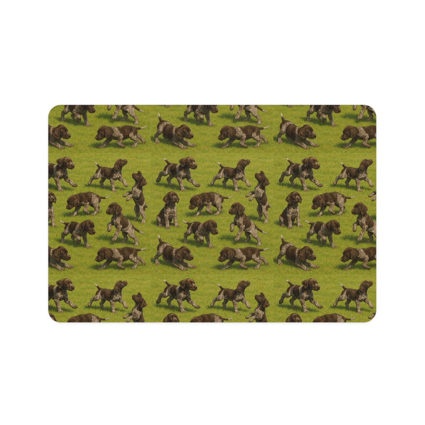 Pet Food Mat (12x18) - German Shorthaired Pointer puppies