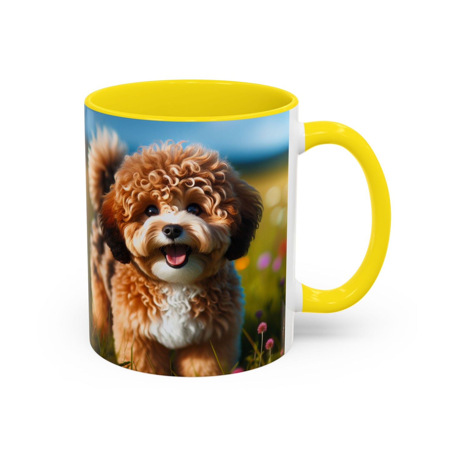 Russkaya Tsvetnaya Bolonka Accent Coffee Mug - Perfect Gift for Dog Lovers