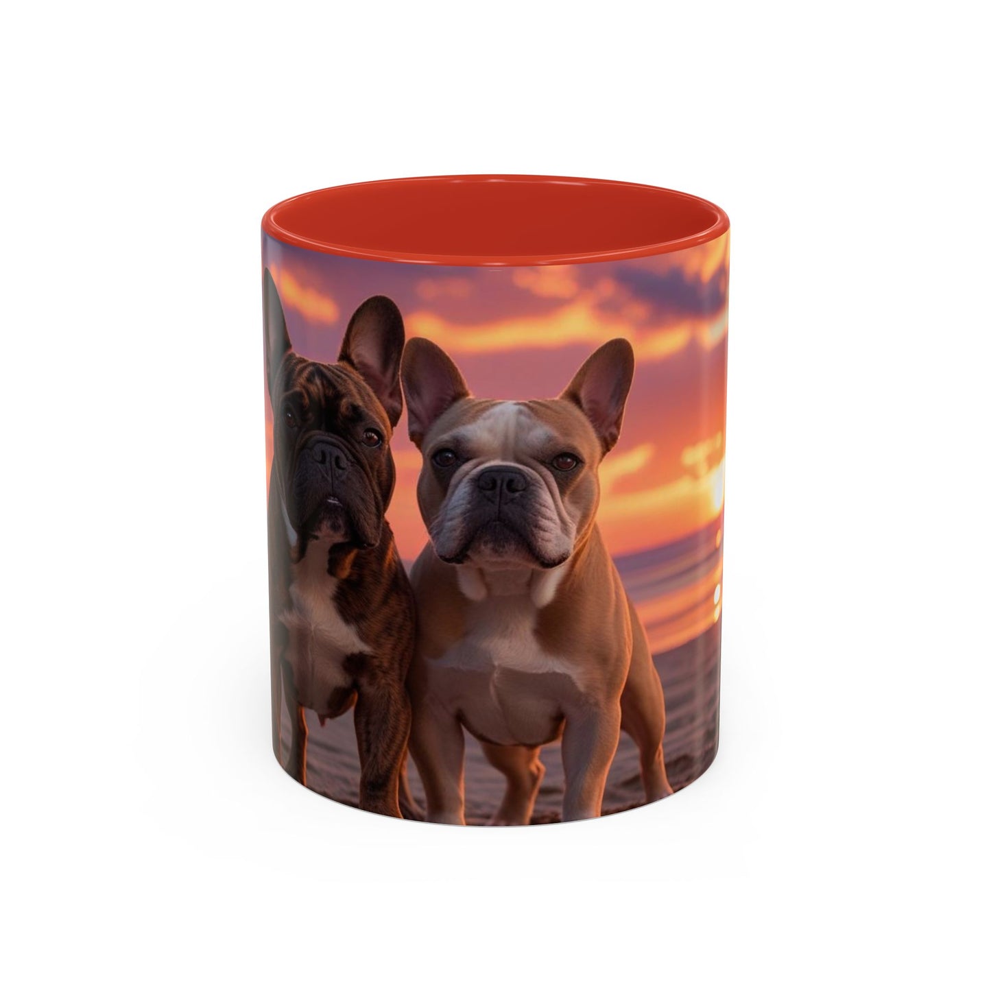 French Bulldog Love Accent Coffee Mug - Perfect Gift for Dog Lovers