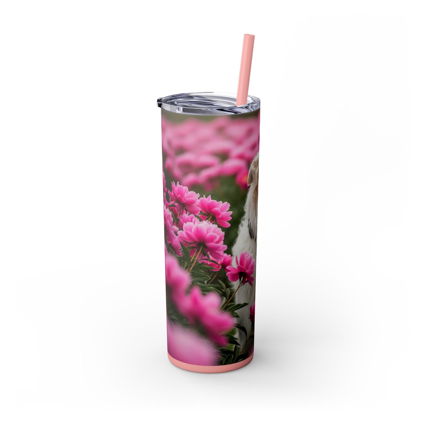Borzoi Skinny Tumbler with Straw, 20oz